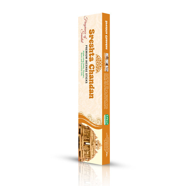 Giri Sreshta Chandan Premium Agarbathi - 50 Gms | Incense Sticks/ Sandal Fragrance Agarbatti for Pooja