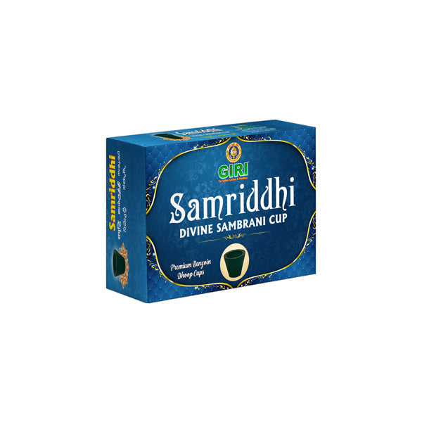 Giri Samriddhi Divine Sambrani - 12 Cups | Dhoop Cups/ Loban/ 12 Pcs/ Guggal for Pooja