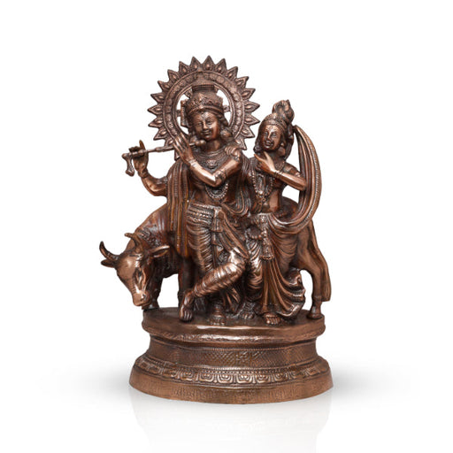 Buy Radha Krishna Idol Copper Idol Radha Krishna Murti for Pooja online at Giri ISKCON collection