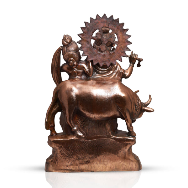 Radha Krishna Idol | Copper Idol/ Radha Krishna Murti for Pooja - Copper Murties
