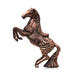 Jumping Horse Statue - 9 Inches | Horse Figurine/ Copper Oxidised Horse Sculpture for Pooja/ 1300 Gms Approx - Table Stand Accessories