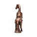 Jumping Horse Statue - 9 Inches | Horse Figurine/ Copper Oxidised Horse Sculpture for Pooja/ 1300 Gms Approx - Table Stand Accessories