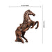 Jumping Horse Statue - 9 Inches | Horse Figurine/ Copper Oxidised Horse Sculpture for Pooja/ 1300 Gms Approx - Table Stand Accessories