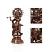 Krishna Murti - 22 x 10 Inches | Krishna Statue/ Copper Oxidised Krishna Idol for Pooja/ 2.240 Kgs Approx - Copper Murties