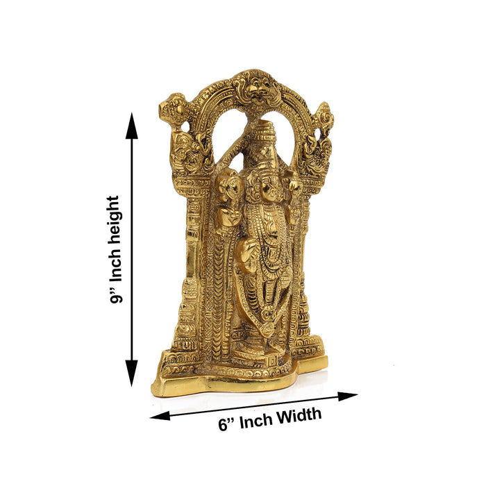 Balaji Murti - 9 Inches | Tirupati Balaji Idol/ Aluminium Material/ Tirupati Balaji Statue for Pooja