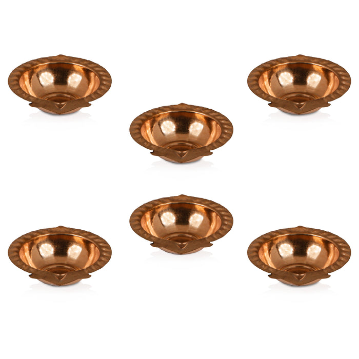 Karthik Deepam - 1 x 2.5 Inches | Copper Lamp/ Vilakku/ Agal Diya for Pooja/ 60 Gms Approx