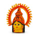 Ammavari Face with Ring - 7 Inches | Zinc Varalakshmi Amman Face/ Yellow Goddess Face for Deity Decor - Head & Face Accessories