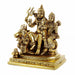 Shivan Family - 6.5 x 5.5 Inches | Antique Brass Statue/ Shiv Parivar Murti for Pooja/ 2.060 Kgs Approx - Brass Murties
