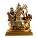 Shivan Family - 6.5 x 5.5 Inches | Antique Brass Statue/ Shiv Parivar Murti for Pooja/ 2.060 Kgs Approx - Brass Murties