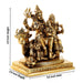Shivan Family - 6.5 x 5.5 Inches | Antique Brass Statue/ Shiv Parivar Murti for Pooja/ 2.060 Kgs Approx - Brass Murties