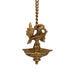 Brass Deep - 6 Inches | Annapakshi 5 Face Diya/ Thooku Vilakku/ Hanging Diya for Pooja - Hanging Lamp