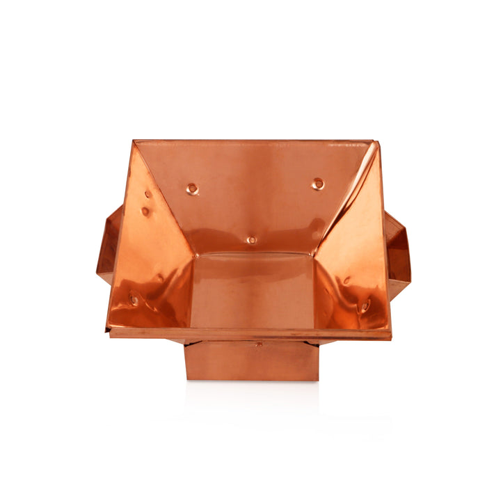 Hawan Kund - 5 x 8 x 4 Inches | Copper Agni Kund/ Havan Kund for Pooja/ 500 Gms Approx