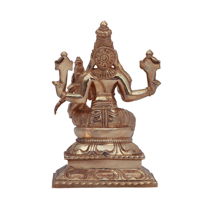 Laxmi Narayan Statue - 5 Inches | Panchaloha Idol/ Lakshmi Narayana Idol for Pooja/ 750 Gms Approx