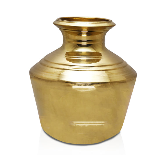 Kalash Pot - 11 x 8.5 Inches | Brass Kalasam/ Kalash Kudam/ Pooja Pot for Home/ 1.100 Kgs Approx - Kalash & Pooja Lota