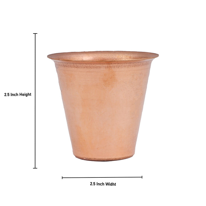 Copper Tumbler - 2.5 Inches | Filter Coffee Tumbler for Home/ 42 Gms Approx