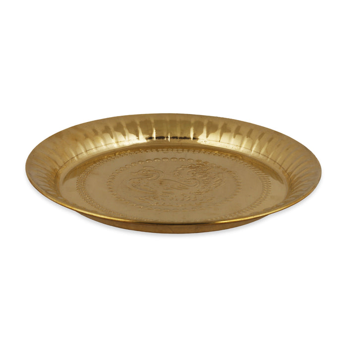 Brass Plate | Pooja Plate/ Thali Plate for Home
