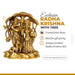 Radha Krishna with Tree Idol - 8 Inches | Antique Brass Statue/ Radha Krishna Murti for Pooja - Brass Murties