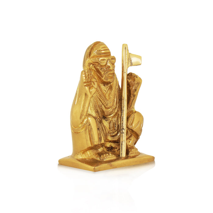 Maha Periyava Statue - 2 Inches | Brass Idol/ Periyava Statue for Pooja/ 155 Gms Approx