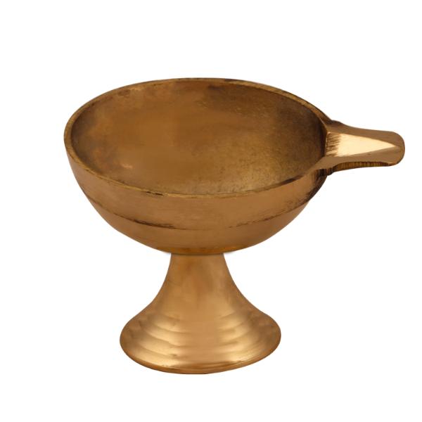 Brass Diya | Brass Deepam/ Om Design Vilakku/ Lamp for Pooja