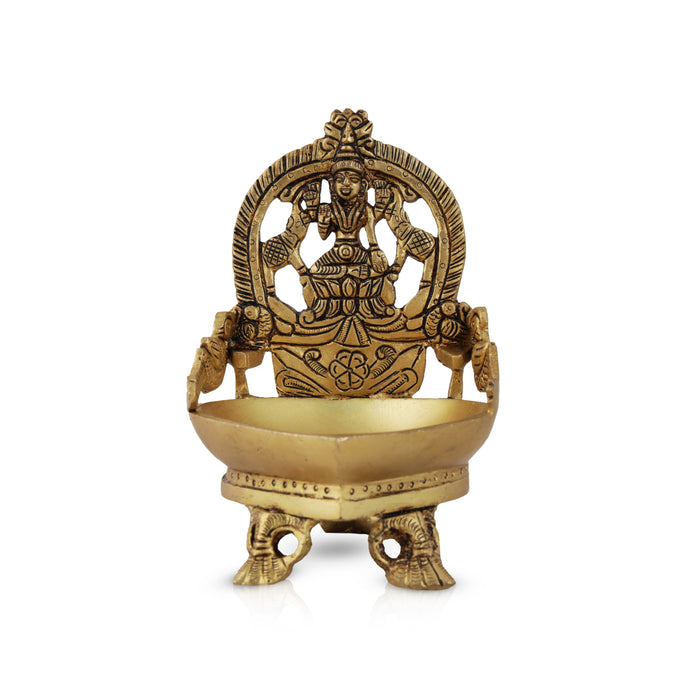 Agal Deepam with Deity Design - 6 x 4 Inches | Karthik Diya/ Brass Lamp for Pooja/ 1.260 Kgs Approx - Karthik Deep
