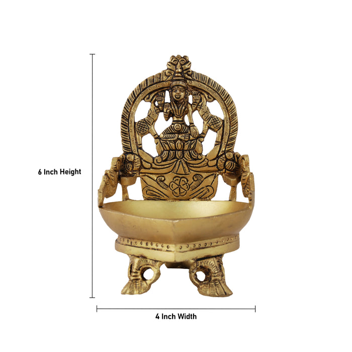 Agal Deepam with Deity Design - 6 x 4 Inches | Karthik Diya/ Brass Lamp for Pooja/ 1.260 Kgs Approx - Karthik Deep