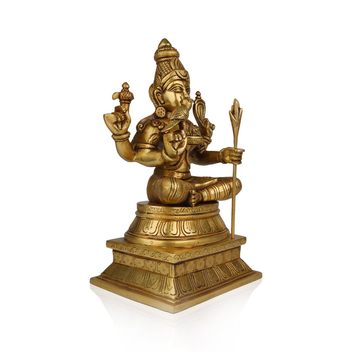 Kamatchi Amman Statue - 12 Inches | Kamakshi Amman Idol/ Brass Idol for Pooja/ 5.500 Kgs Approx - Brass Murties