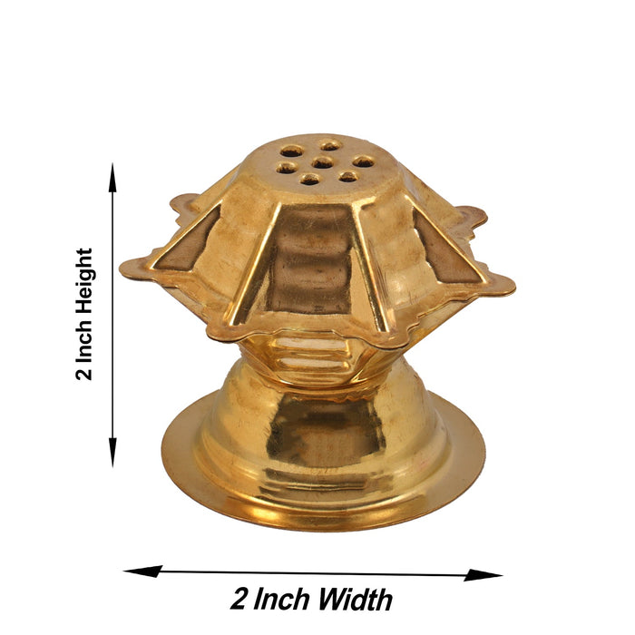 Agarbathi Stand - 2 Inches | Seven Star Design Agarbatti Holder/ Brass Incense Holder for Pooja/ 10 Gms Approx