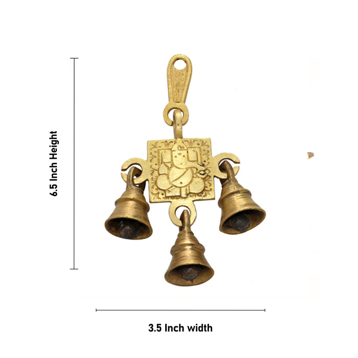 Vastu Bell | Brass Antique Bell/ 1 Step Hanging Bell/ Pooja Bell for Home/ 235 Gms Approx