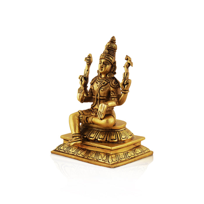 Shiva Statue - 6.5 Inches | Antique Brass Statue/ Shiv Sitting Murti/ Shivan Idol for Pooja - Brass Murties
