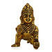 Crawling Krishna - 3 Inch | Little Krishna Murti/ Brass Idol/ Little Krishna Statue for Pooja - Brass Murties