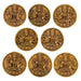 Ashta Lakshmi Statue Set - 8 Pcs - 4 Inches | Antique Brass Statue/ Laxmi Murti for Pooja - Brass Murties