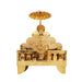 Pooja Chowki - 6.5 x 4.75 Inches | Brass Manai with Chatri/ Patla for Deity/ 140 Gms Approx - Pooja Aasan & Bajot & Pooja Mat