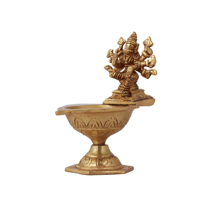 Varahi Vilakku - 5 Inches | Varahi Deepam/ Brass Diya/ Agal Lamp for Pooja/ 580 Gms Approx