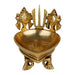 Agal Vilakku - 5 Inches | Shank Chakra Namam Deep/ Brass Antique Lamp for Pooja/ 1.195 Kgs Approx - Karthik Deep