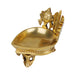 Agal Vilakku - 5 Inches | Shank Chakra Namam Deep/ Brass Antique Lamp for Pooja/ 1.195 Kgs Approx - Karthik Deep