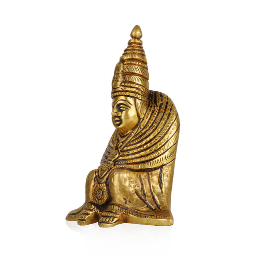 Tulja Bhavani | Antique Brass Statue/ Tulja Bhavani Statue/ Bhavani Mata Murti for Pooja - Brass Murties