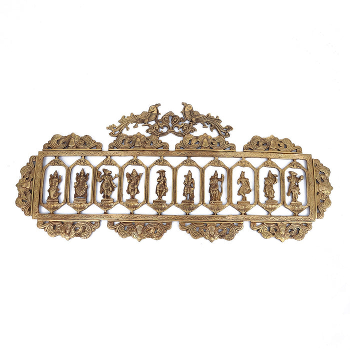 Dasavatharam Set | Antique Brass Statue/ 10 Avatar of Lord Vishnu/ Vishnu Avatar for Pooja