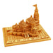 Ram Mandhir - 5 x 7 Inches | Antique Brass Statue/ Ram Mandir Idol for Pooja/ 2.530 Kgs Approx - Table Stand Accessories