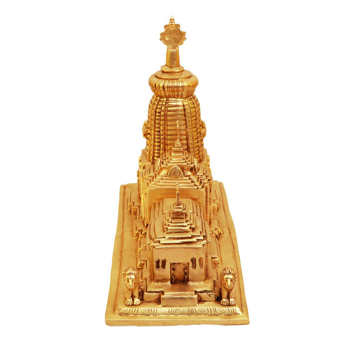 Jagannath Mandir - 13 x 17 Inches | Brass Idol/ Jagannath Temple Statue for Pooja/ 13.500 Kgs Approx - Table Stand Accessories