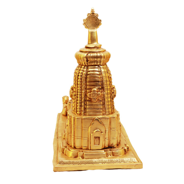Jagannath Mandir - 13 x 17 Inches | Brass Idol/ Jagannath Temple Statue for Pooja/ 13.500 Kgs Approx - Table Stand Accessories
