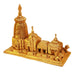 Jagannath Mandir - 13 x 17 Inches | Brass Idol/ Jagannath Temple Statue for Pooja/ 13.500 Kgs Approx - Table Stand Accessories