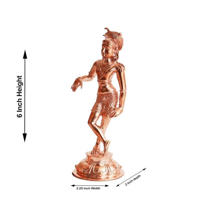 Rishabh Dev - 6 Inches | Panchaloha Statue/ Rishabha Deva for Pooja/ 535 Gms Approx - Panchaloha Murties