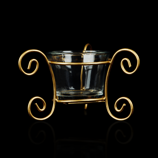 Candle Holder - 2.5 x 4.5 Inches | Votive Candle Holder/ Glass Candle Holder for Decor/ 130 Gms Approx - Table Stand Accessories