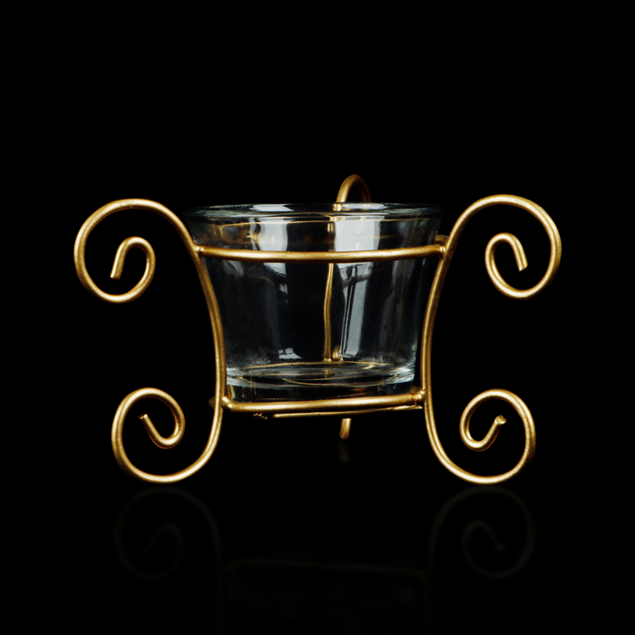 Candle Holder - 2.5 x 4.5 Inches | Votive Candle Holder/ Glass Candle Holder for Decor/ 130 Gms Approx - Table Stand Accessories