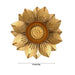 Metal Uruli - 1.5 x 11 Inches | Brass Polish Urli/ Lotus Design Flower Pot for Pooja/ 325 Gms Approx - Uruli & Flower Pot