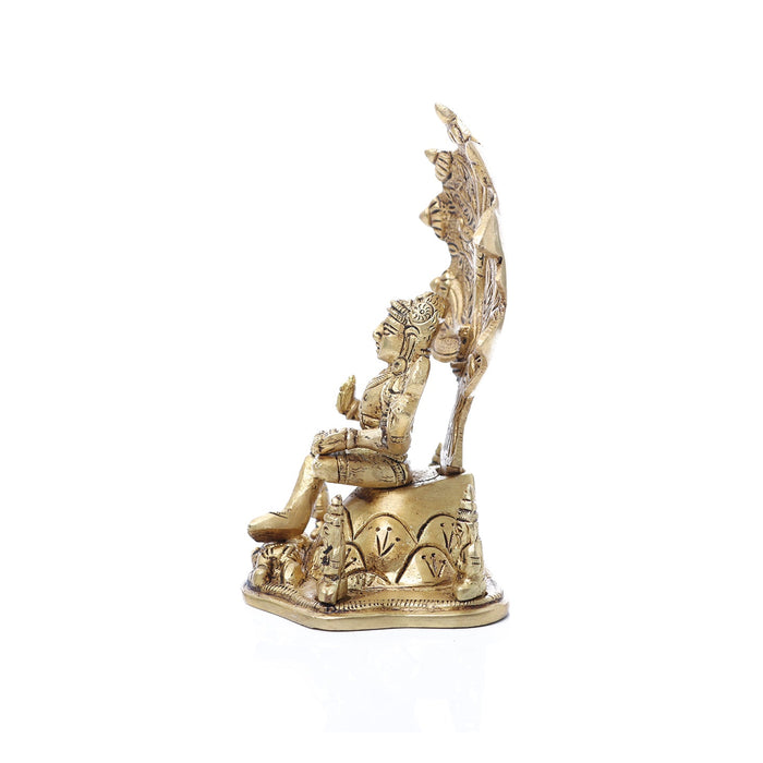 Dakshinamurthy Idol - 6.5 Inches | Antique Brass Statue/ Dakshinamurthy Statue for Pooja/ 975 Gms Approx