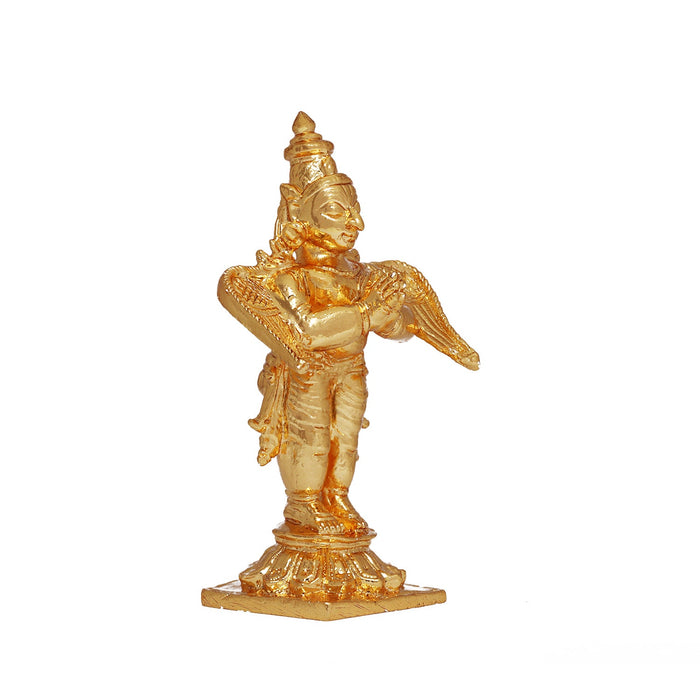 Garuda Statue - 3 Inch | Garuda Idol/ Copper Idol/ Garuda Sculpture for Pooja/ 130 Gms Approx