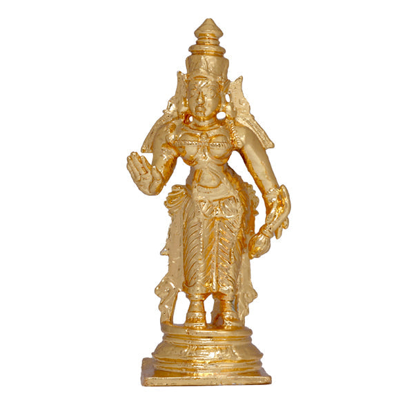 Ram Darbar Murti - 4.5 Inches | Copper Idol/ Gold Polish Ram Darbar Idol for Pooja/ 565 Gms Approx - Copper Murties