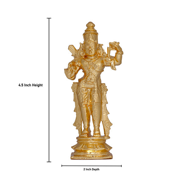 Ram Darbar Murti - 4.5 Inches | Copper Idol/ Gold Polish Ram Darbar Idol for Pooja/ 565 Gms Approx - Copper Murties