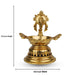 Shank Agal Deepam with Two Parrots - 9.5 x 8.5 Inches | Brass Lamp/ Vilakku for Pooja/ 2.640 Kgs Approx - Karthik Deep